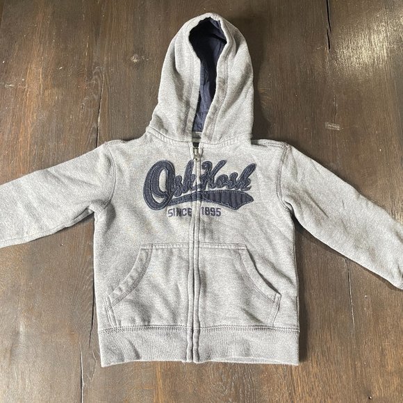 OshKosh Logo Zip Up Sweater sz 4 - Picture 1 of 3